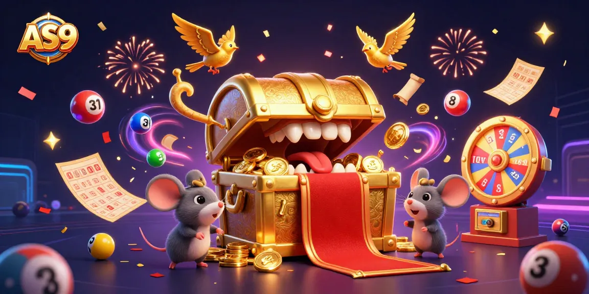 Engage players with exciting AS9 lottery action amidst vibrant casino elements.