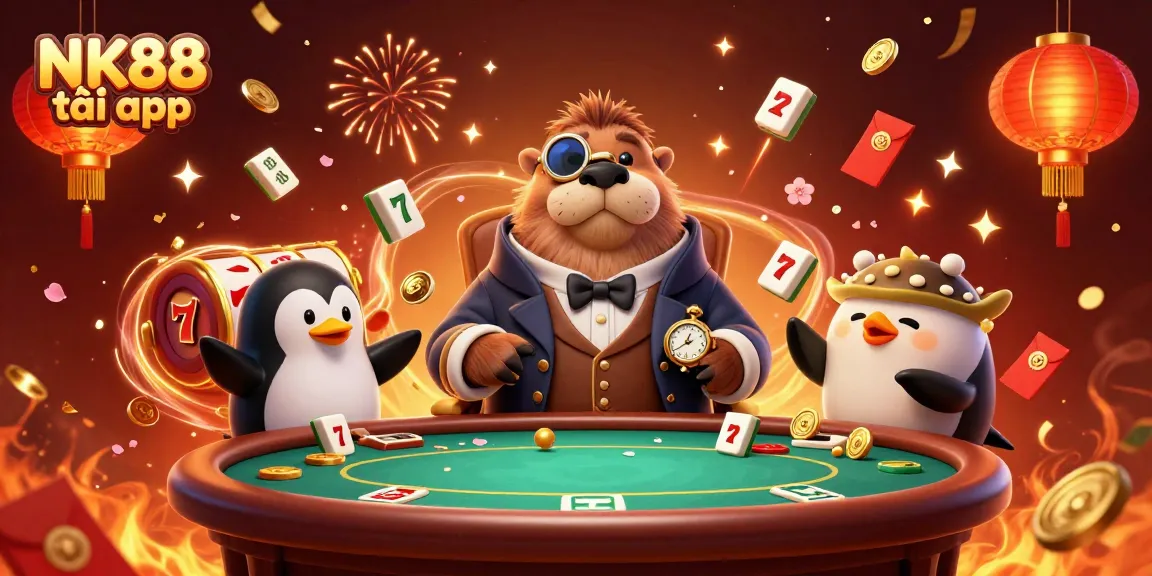 Engage with NK88 tải app to experience thrilling underwater poker action with a whimsical twist.