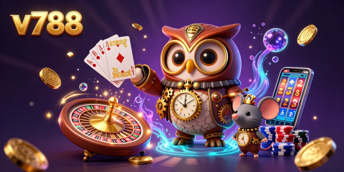 Experience the thrilling gaming adventure at v788 with dynamic characters and exciting casino visuals.
