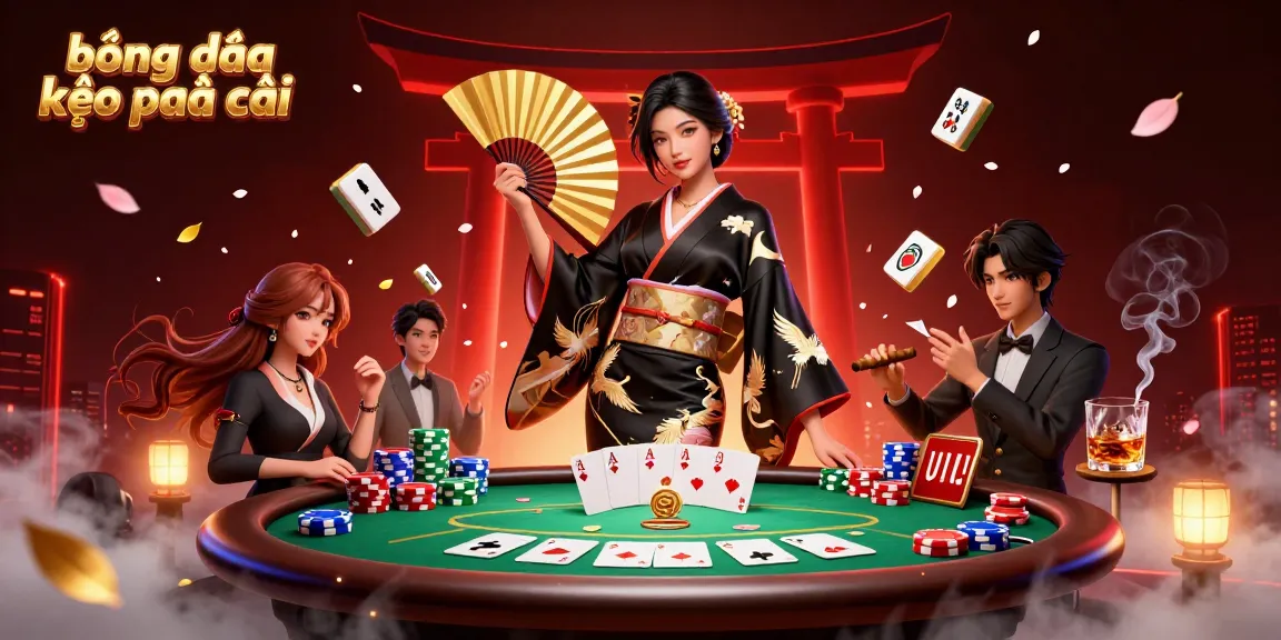 bóng đá kèo nhà cái showcases a vibrant scene with an elegant woman and poker elements, enhancing your gambling experience.