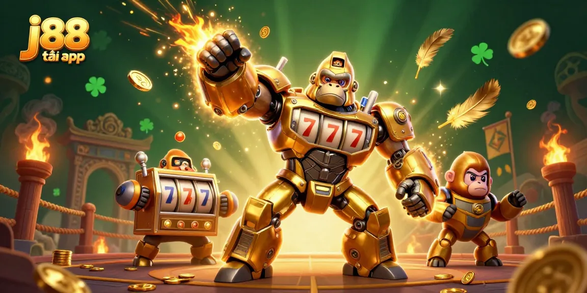 Experience the thrill of j88 tải app with our dynamic casino gorilla mech illustration.