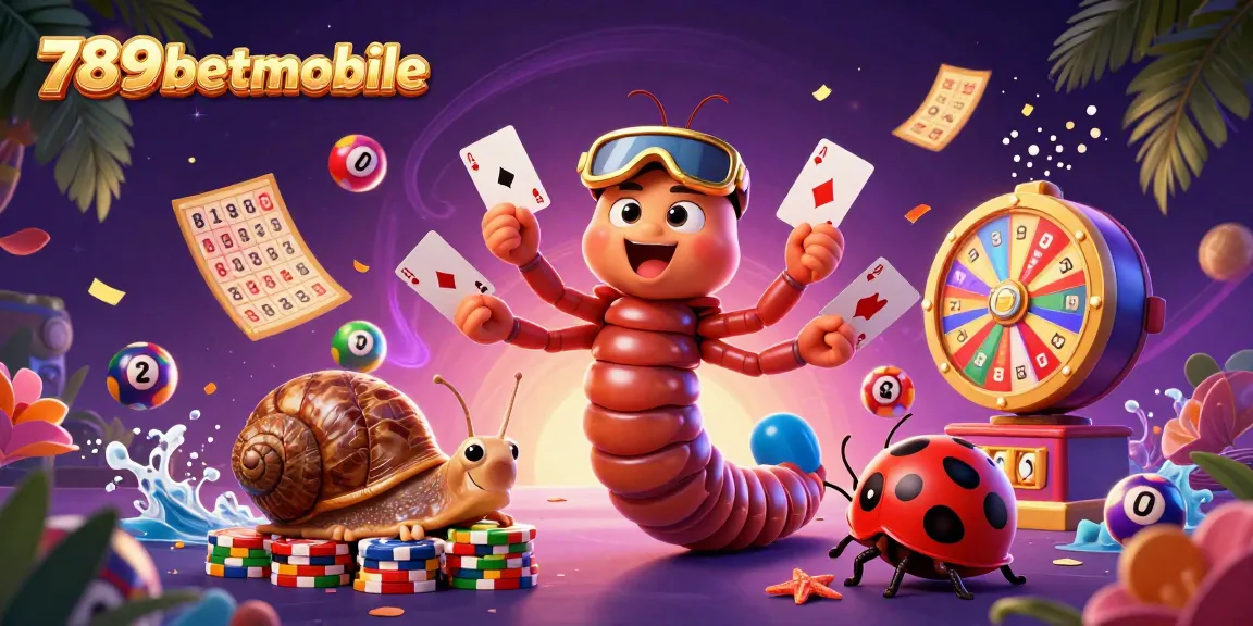 Join the excitement at 789betmobile with a colorful 3D casino scene full of gaming elements.