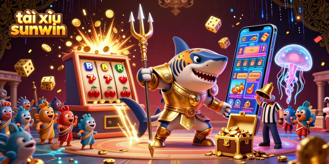 Experience thrilling gameplay with tài xỉu sunwin, showcasing a vibrant underwater casino scene with dynamic elements.