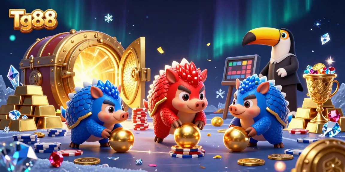 Tg88 offers thrilling gameplay with pangolins bowling through poker chips and treasures, ensuring fun.
