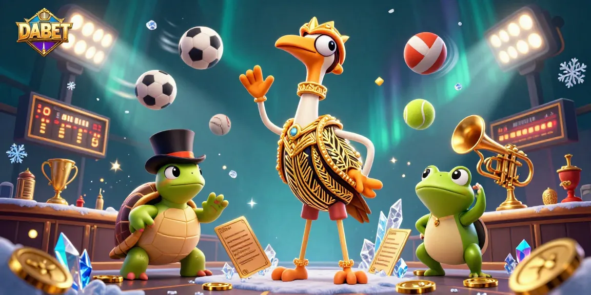 DABET delights players with a vibrant 3D illustration featuring unique characters celebrating at a speakeasy casino.