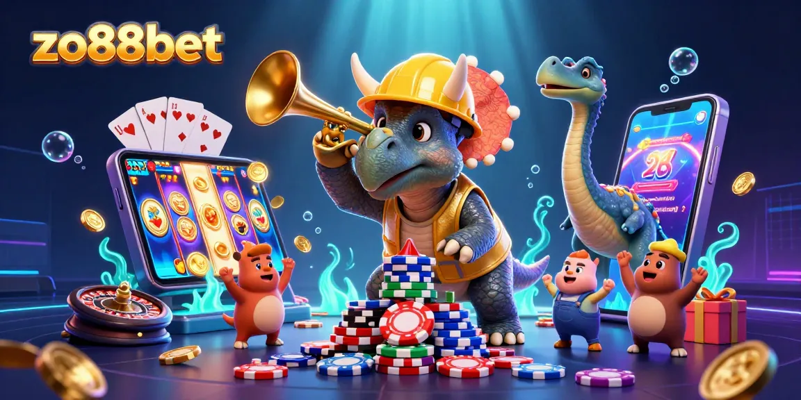 Celebrate big wins at zo88bet with exciting games and vibrant visuals in this dynamic casino scene.