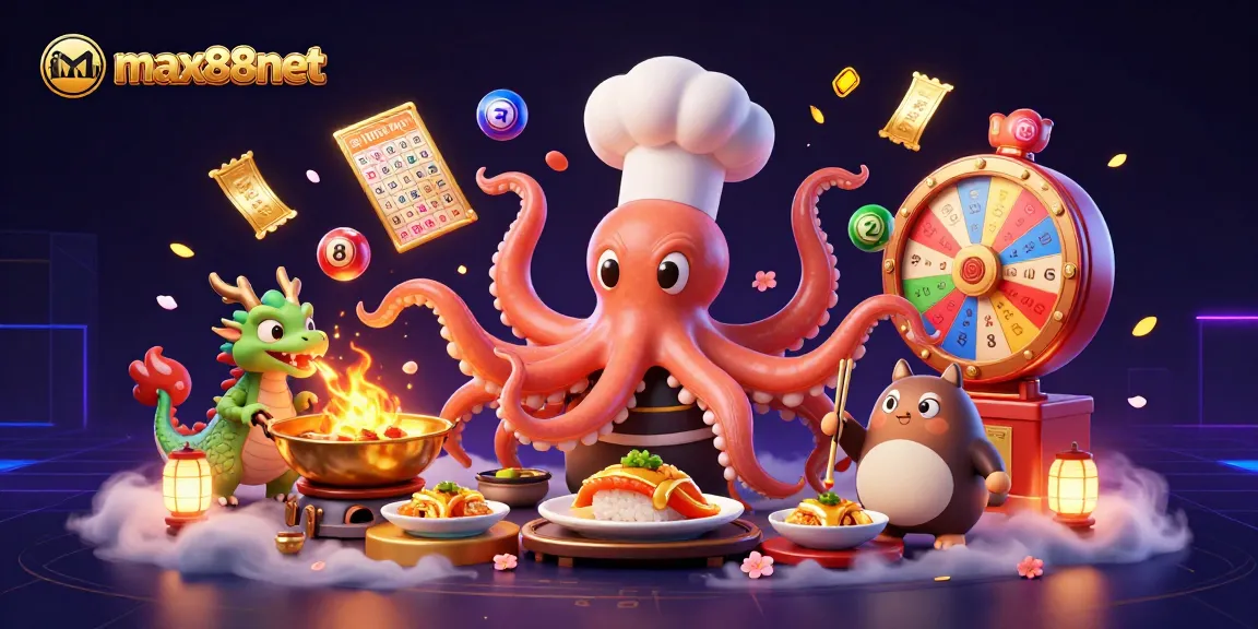 Engage in vibrant max88net gaming action with a colorful 3D casino scene.