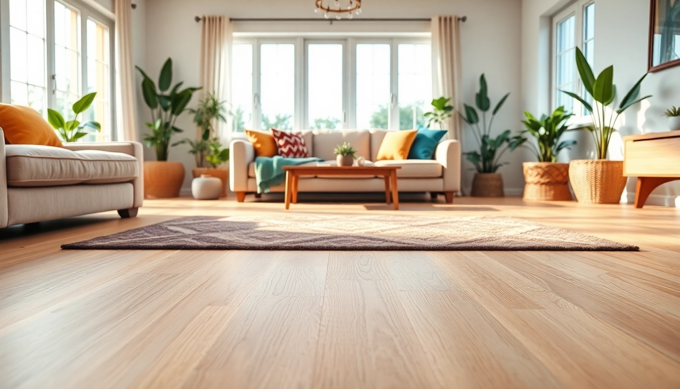 Transform your space with cheap vinyl flooring showcased in a warm, inviting living room.
