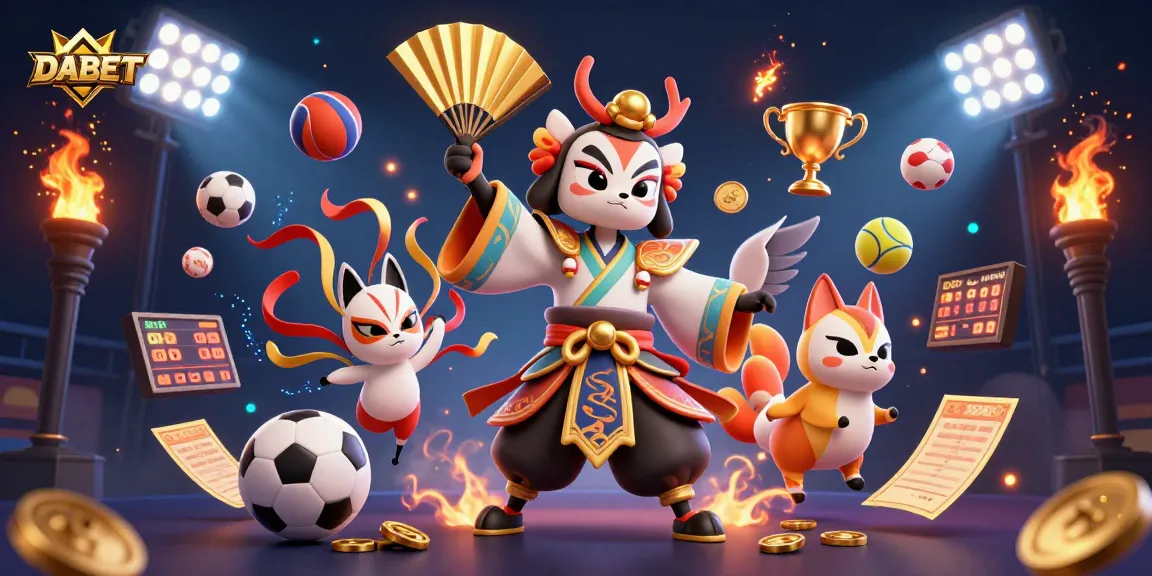 DABET sports betting scene featuring dynamic game elements with exciting gameplay and golden details.
