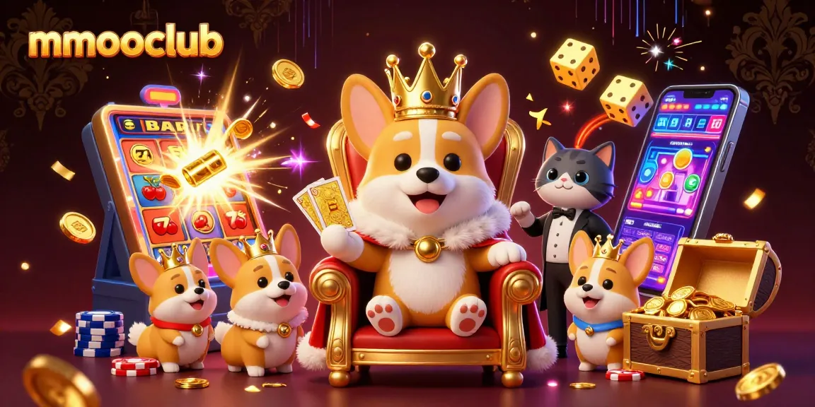 Experience the vibrant mmooclub scene with a royal corgi and thrilling casino games.