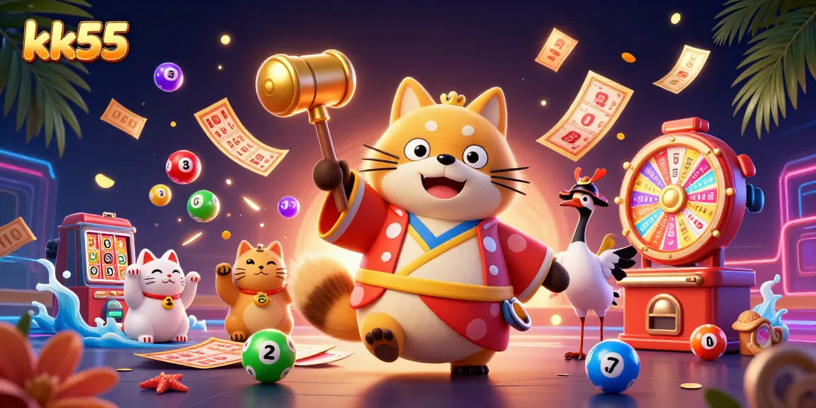 Play with kk55's vibrant game universe filled with luck and colorful fortune elements.