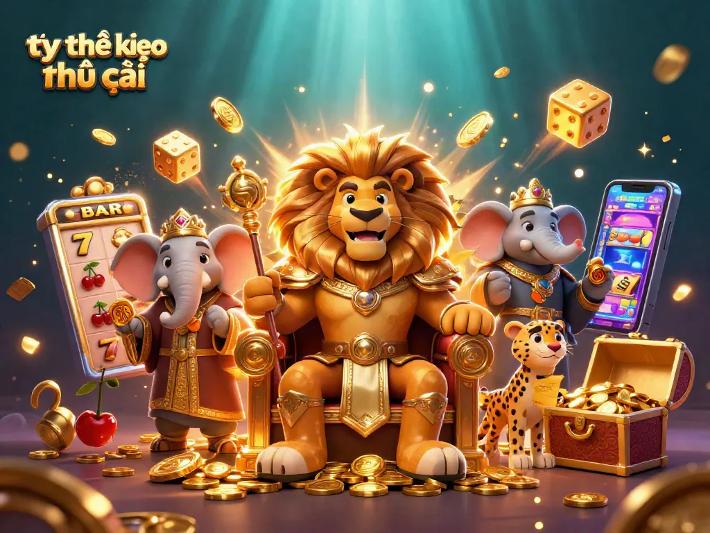 Engage with tỷ lệ kèo nhà cái through illustrated characters symbolizing online betting success.