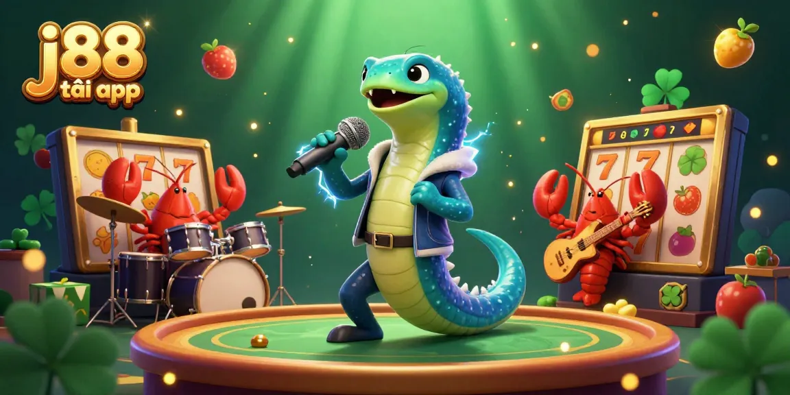 Experience exciting gameplay with j88 tải app at a vibrant underwater casino featuring a DJ electric eel.